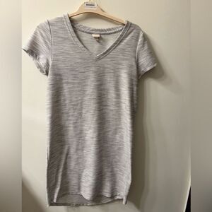 Merona Gray Textured Short Sleeve T-Shirt Dress